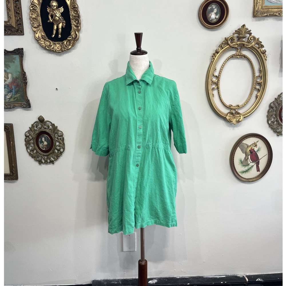 Adept Custom Made 100% Linen Green 3-Piece Set